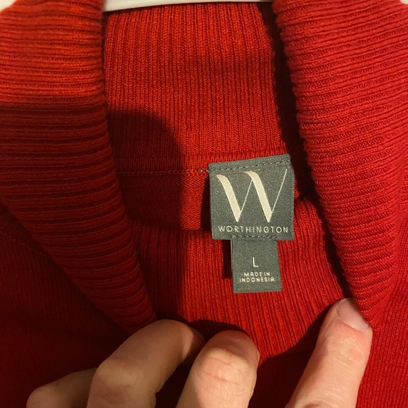 NWOT WOMANS “Worthington Turtleneck Long Sleeve Pull over Sweater” LARGE - Picture 2 of 14